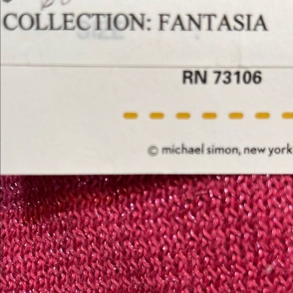 NWT Vtg Michael Simon Sweater M Ringmaster Rare Sample Sequin Beaded Pink Boho - Picture 7 of 9